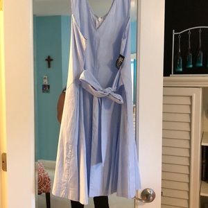 New York and Company Striped Tie Dress